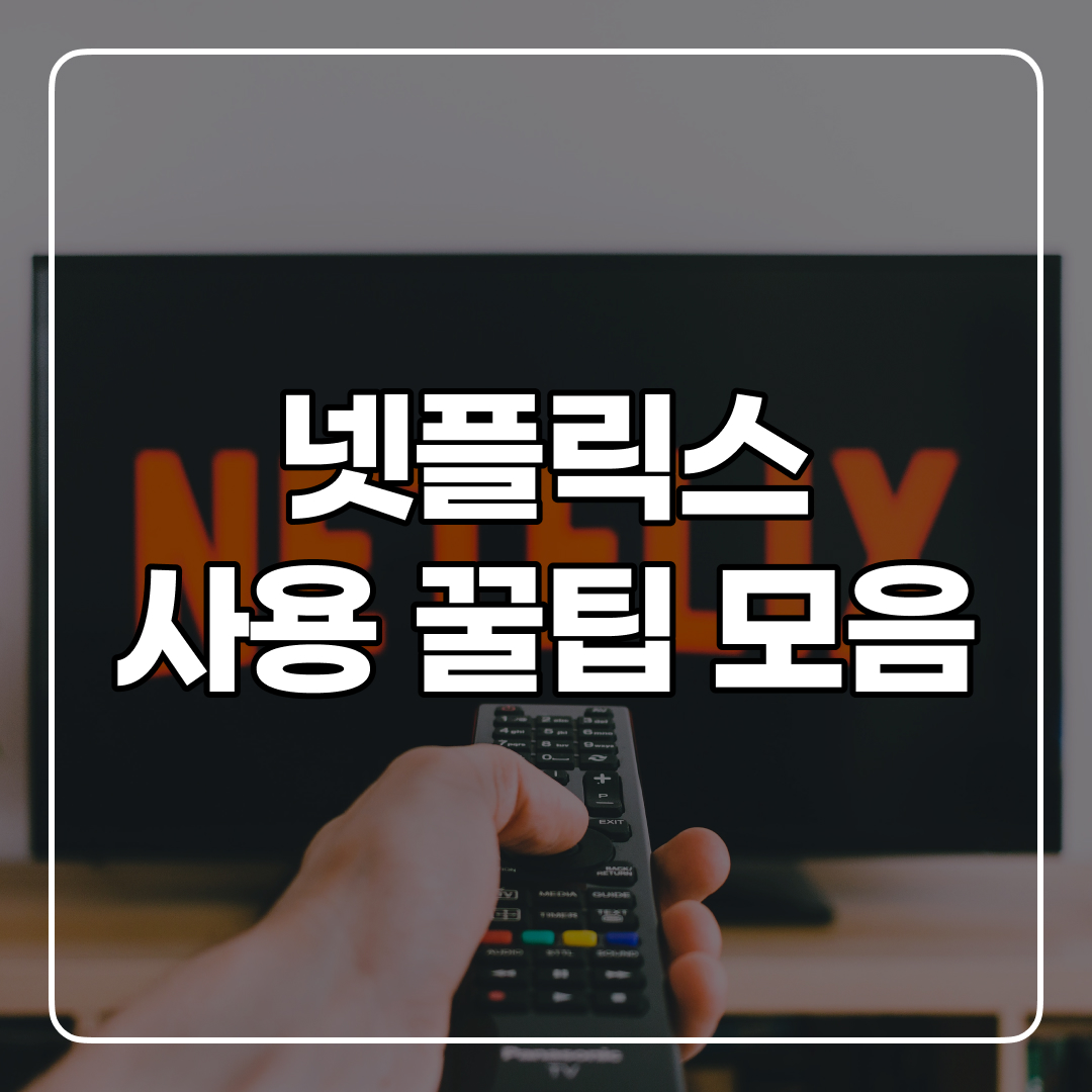  나만 몰랐어? 넷플릭스 사용 개꿀팁 모음