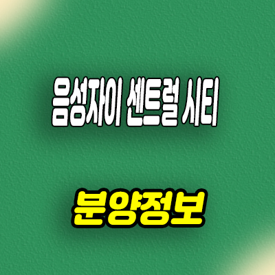  음정 자이 센트럴시티 미분양아파트 무극리 줍줍 타입별 분양가 문의