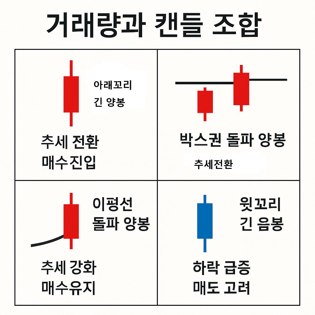 거래량 + 캔들