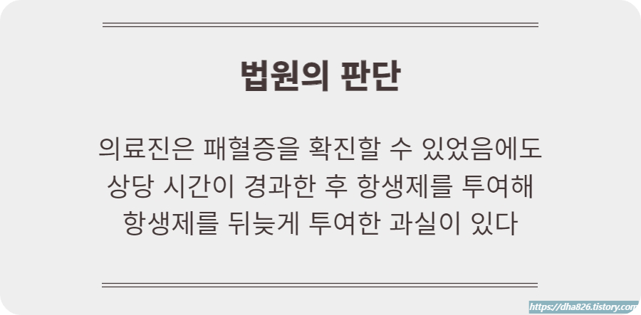 병원의 과실 인정