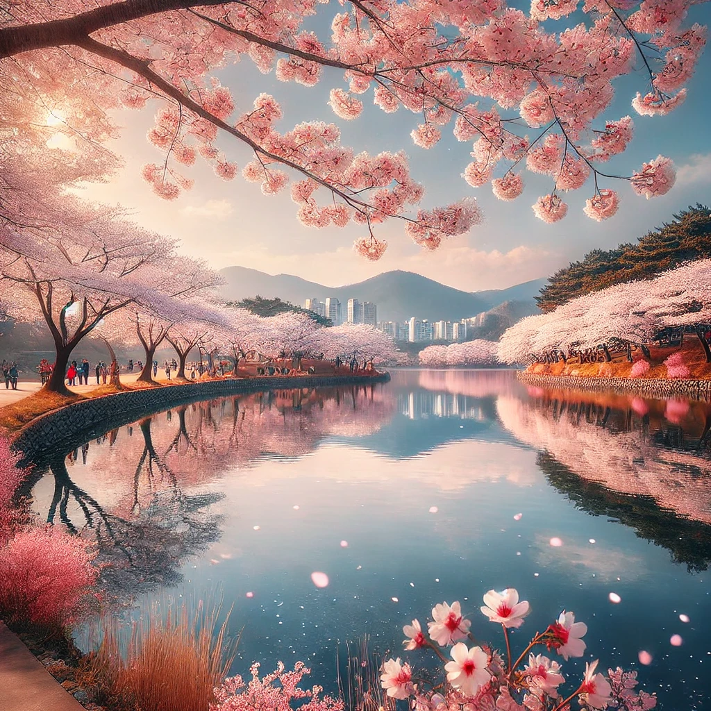 수성못 벚꽃