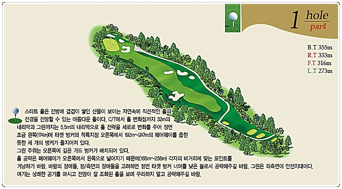  남안동CC 골프 코스 소개 및 공략법