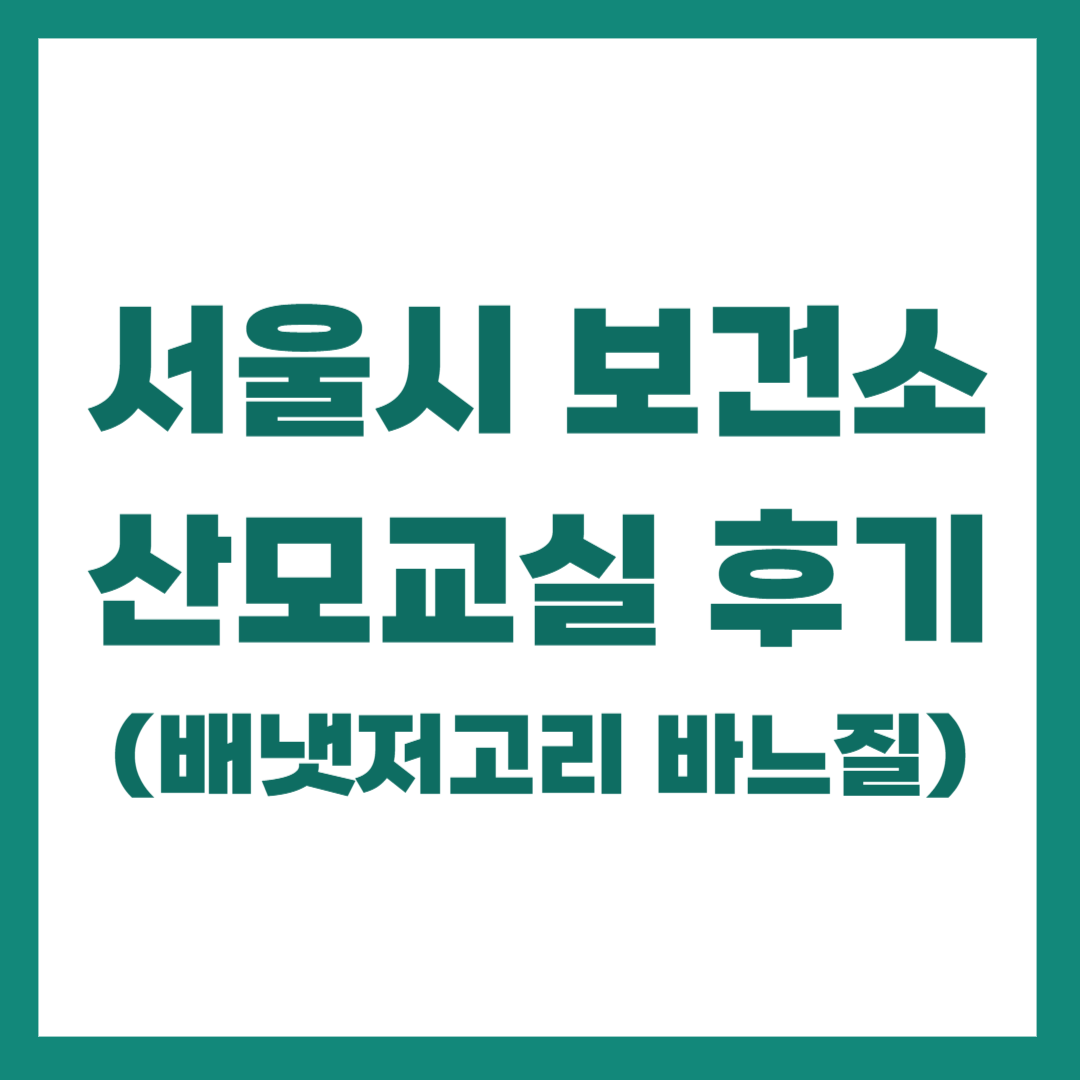 보건소_산모교실_후기