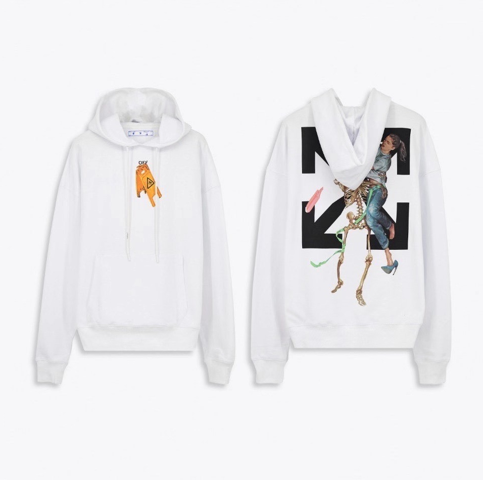  [OFF-WHITE] 오프화이트 파스칼 스켈레톤 스웨트 셔츠 후드 티셔츠 (2 COLOR)