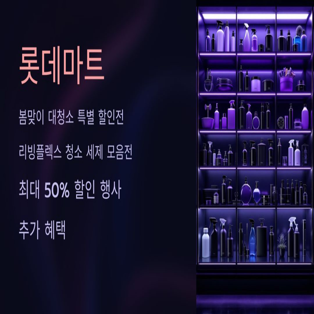 롯데마트 청소 세제 최대 50% 할인 행사 및 추가 혜택