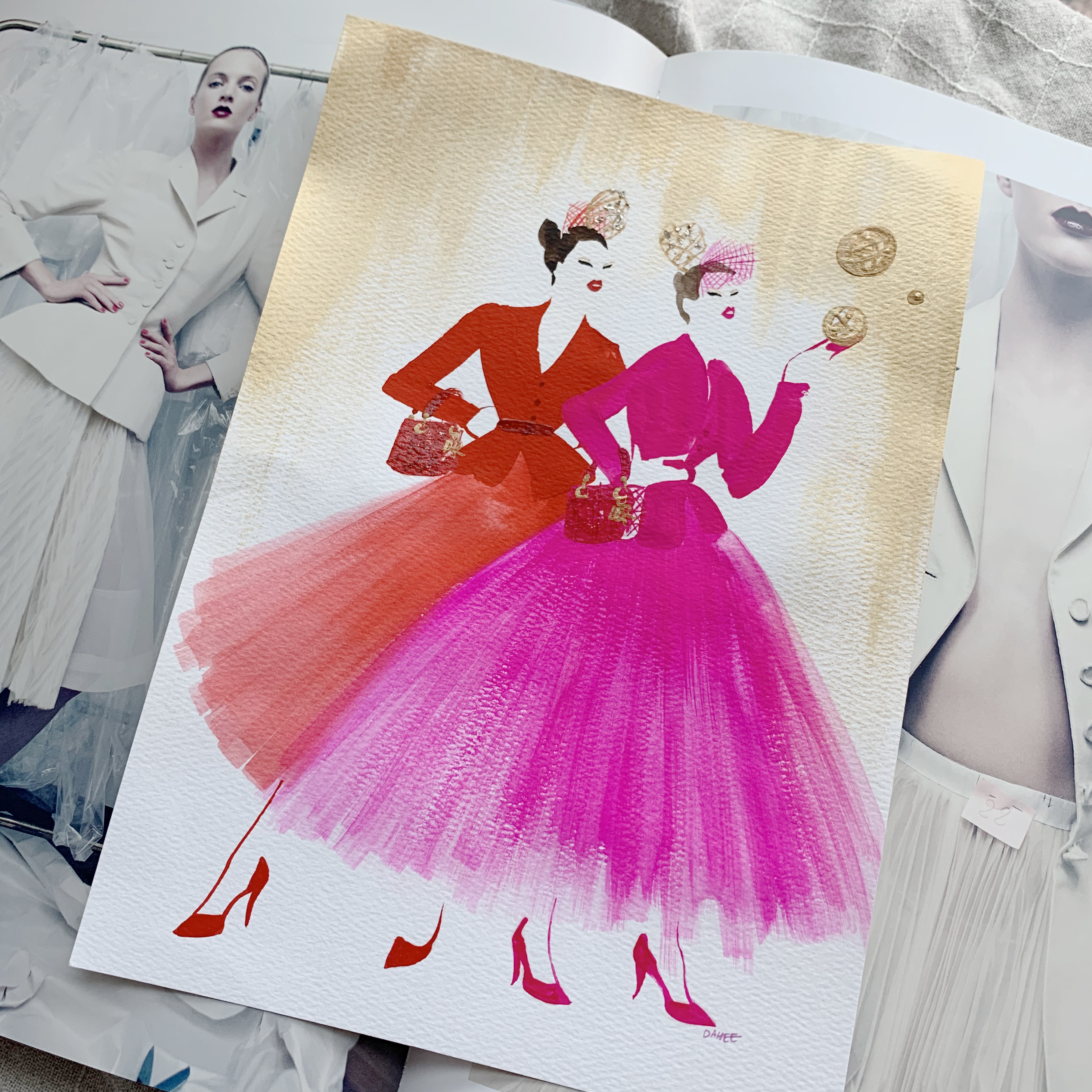 Red & Fuchsia