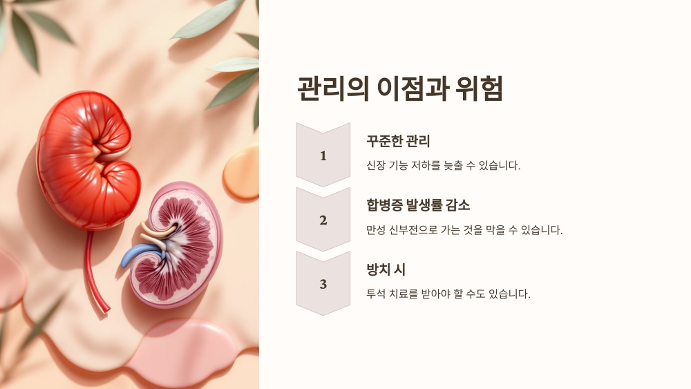 4. 당뇨병성 신장병증, 관리의 이점과 놓칠 때의 위험