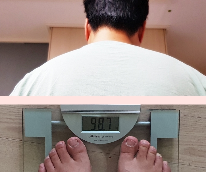 과체중 비만으로 인해 뚱뚱한 몸매가 유지되면서 나이를 먹으면 다이어트도 쉽지 않다는것을 느낌
