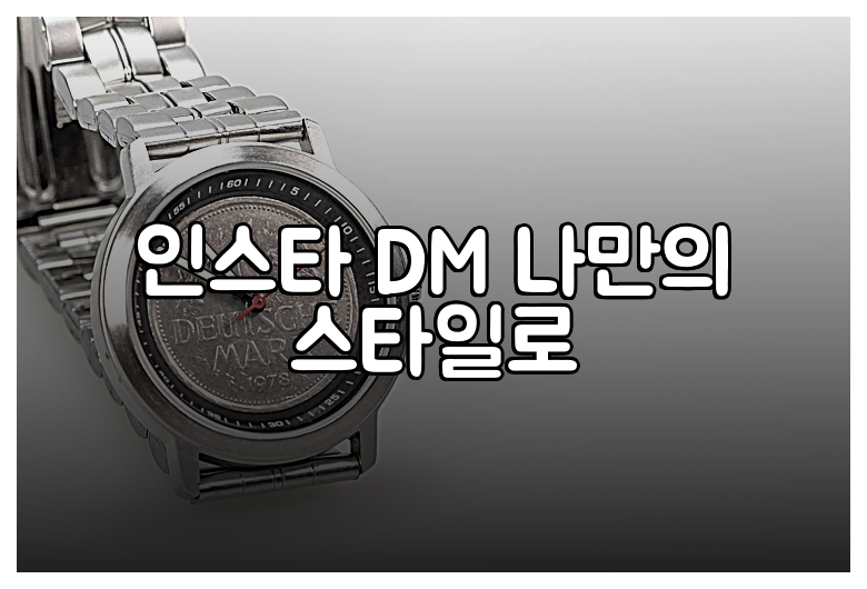 인스타 DM 나만의 스타일로