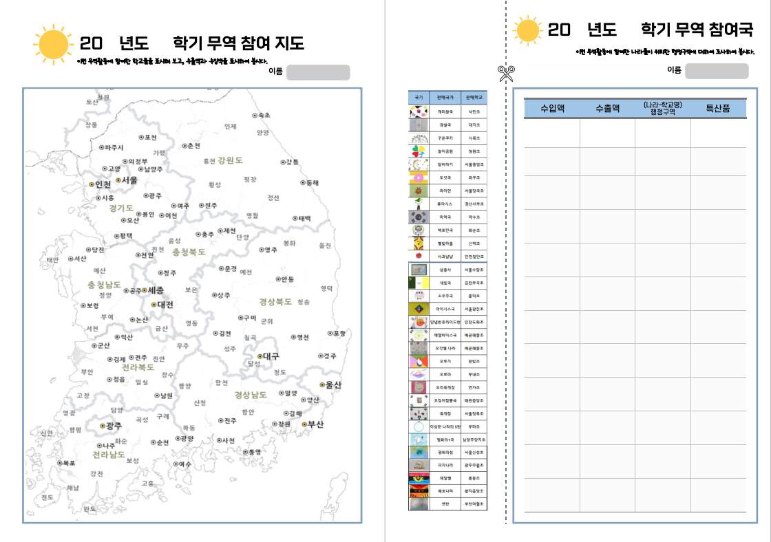 무역 참여국 학습지