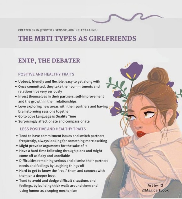  재미로 보는 MBTI - 성격유형별 여자친구 특성, ENTP
