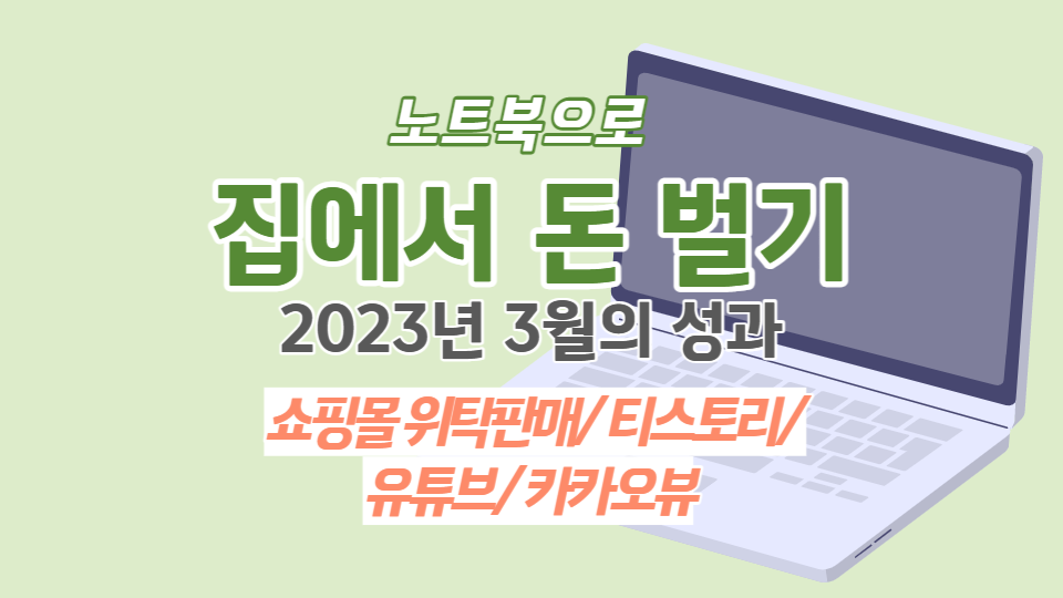 집에서 돈 벌기 2023년 3월의 성과