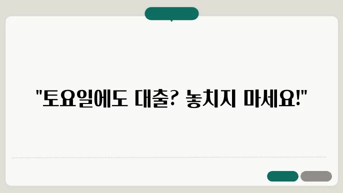 토요일 대출 가능한 곳 TOP4 신청 화면