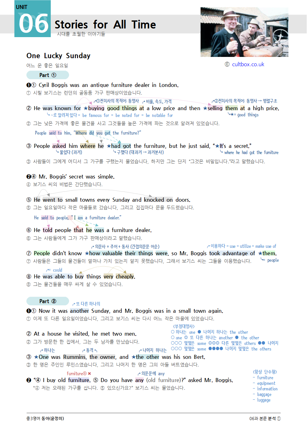 2015개정] 중3영어 동아(윤정미) 06과 (2020)