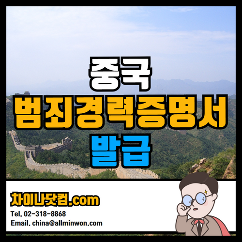  중국 범죄경력증명서 온라인 발급 서비스 (无犯罪证明书)