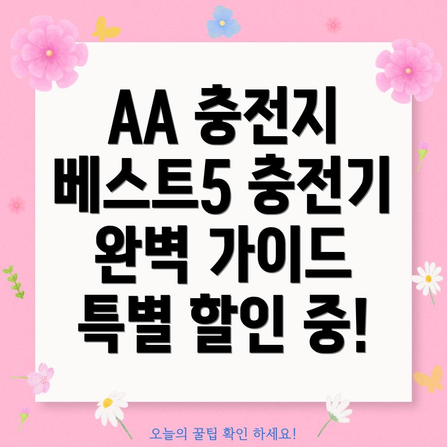 AA충전식건전지충전기베스트5비교분석및선택가이드특별할인이벤트
