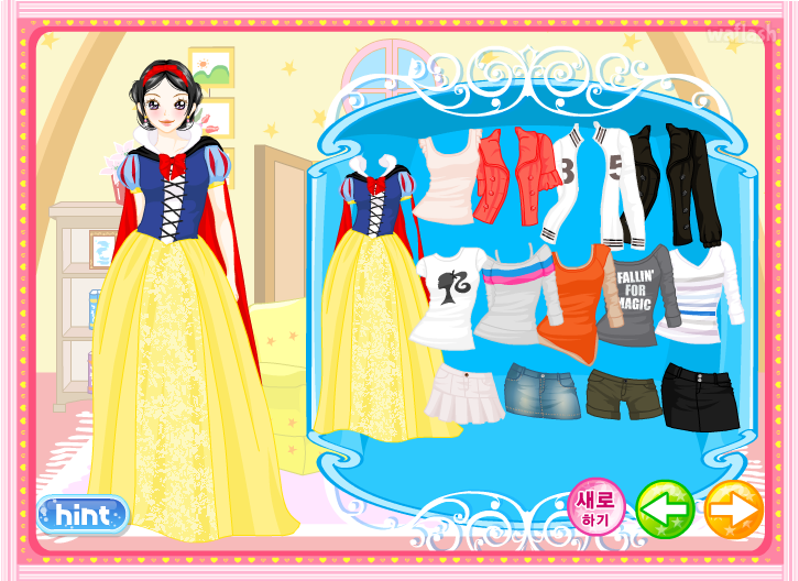 로이월드 스토리게임 백설공주 (Roiworld Snow White Dress Up) 플래시게임 와플래시 아카이브