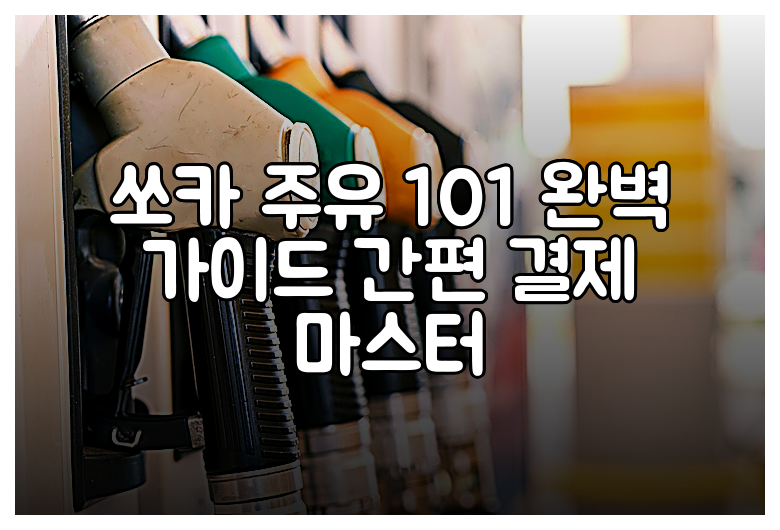 쏘카 주유 101 완벽 가이드 간편 결제 마스터