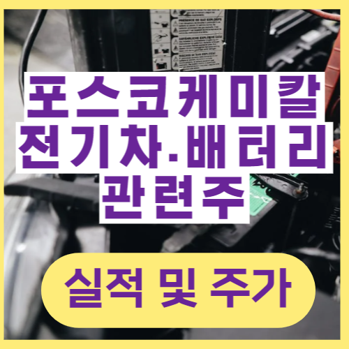 포스코케미칼 주가 및 실적