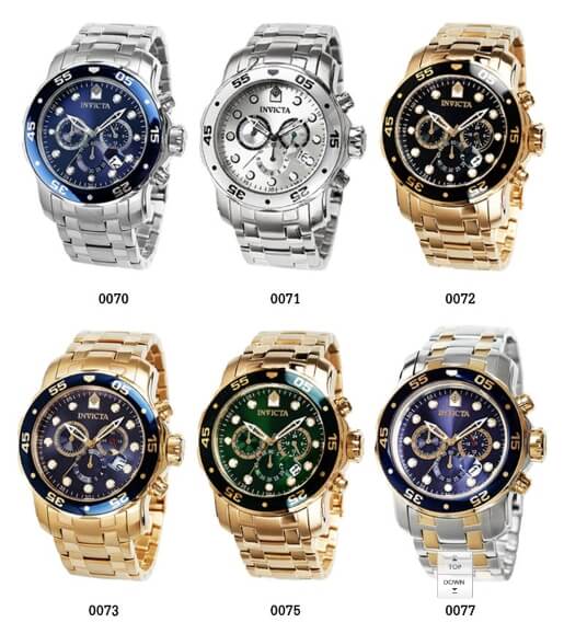 인빅타 Pro Diver Collection 남성용 크로노그래프
