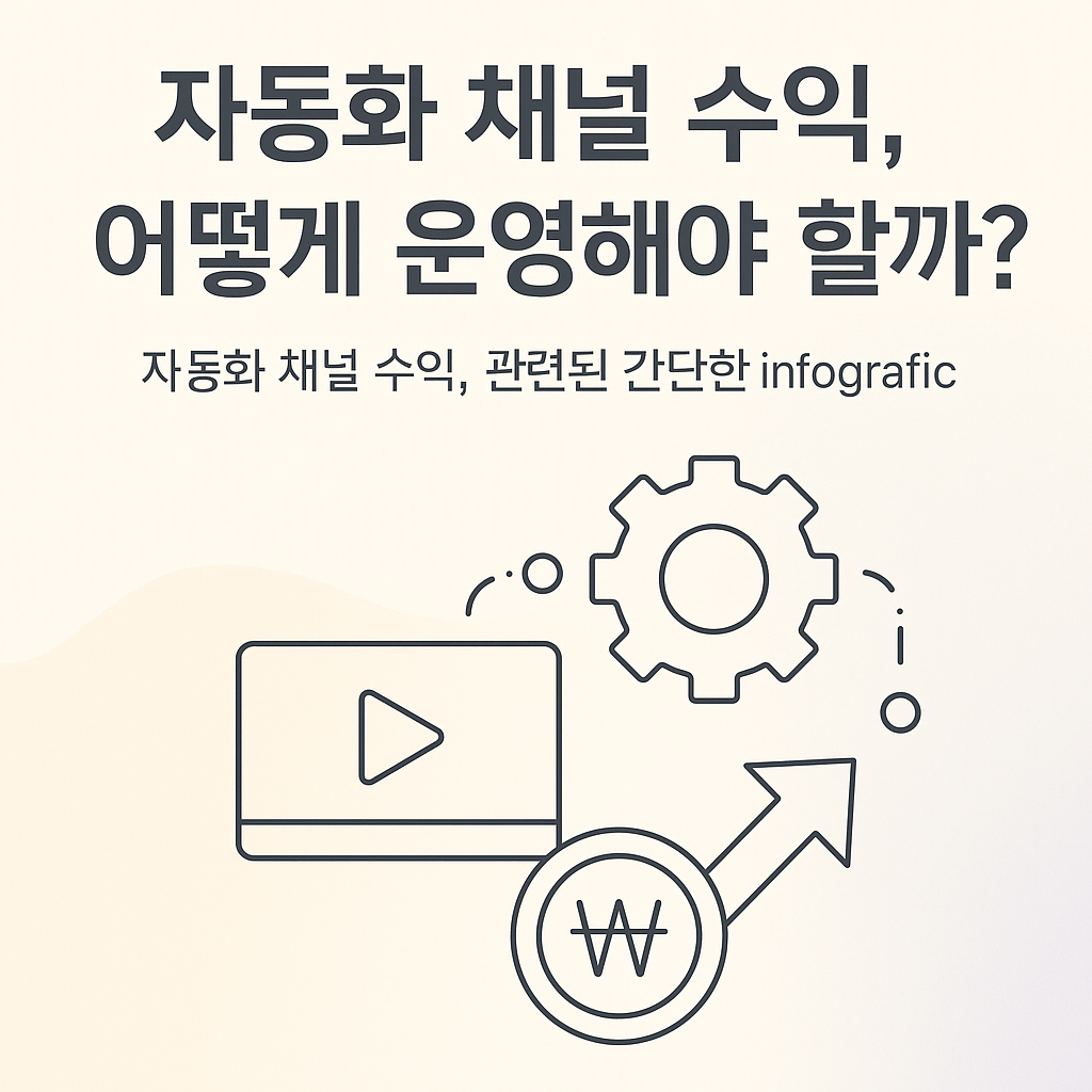 자동화 채널 수익, 어떻게 운영해야 할까?