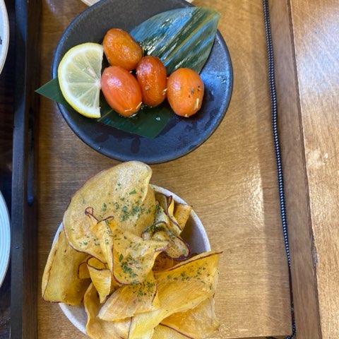 방울토마토 절임, 고구마튀김