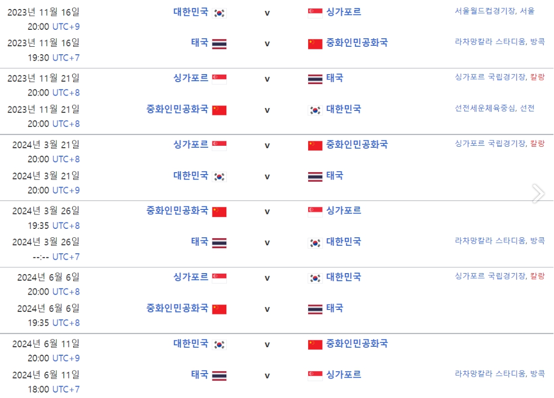 2026 월드컵 아시아 예선 일정