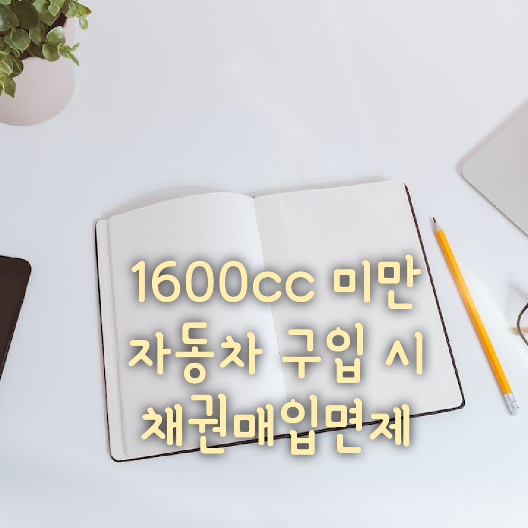  1,600cc 미만 자동차 구입 시 채권 의무 매입 면제