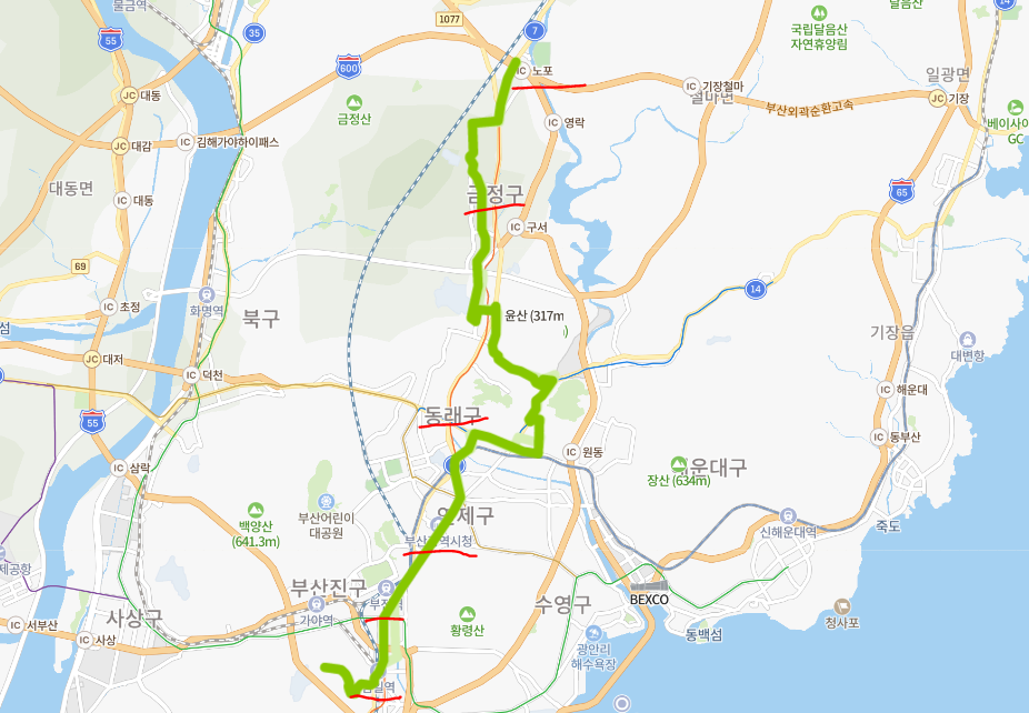  [부산 29번버스] 노선 시간표 : 종합버스터미널, 노포역, 부산외대, 부산대, 교대, 시청