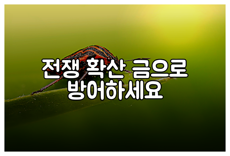 전쟁 확산 금으로 방어하세요