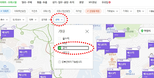 기타옵션의 급매부문 체크하기