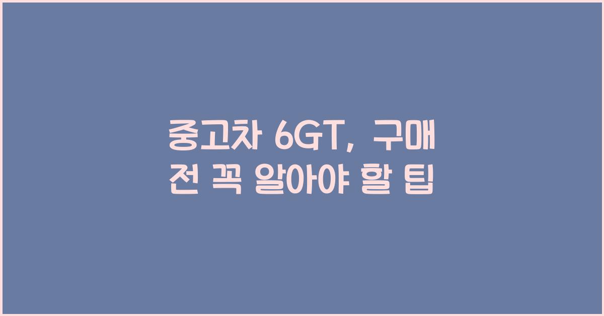 중고차 6gt