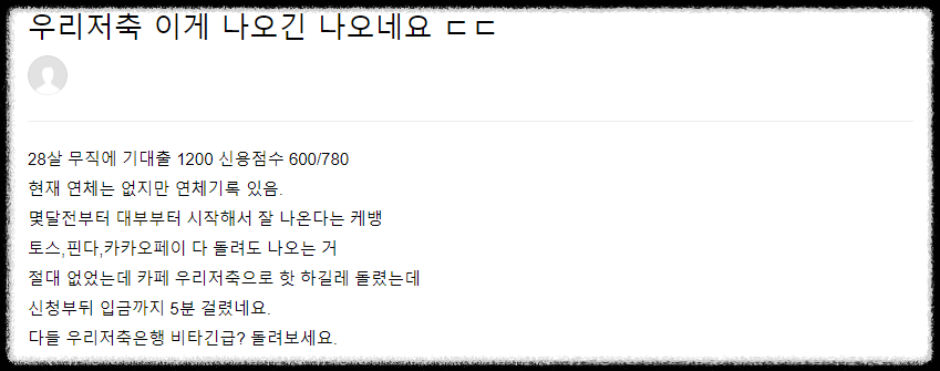 비타WON긴급대출 후기