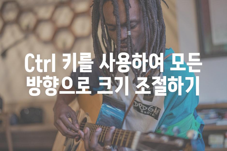Ctrl 키를 사용하여 모든 방향으로 크기 조절하기