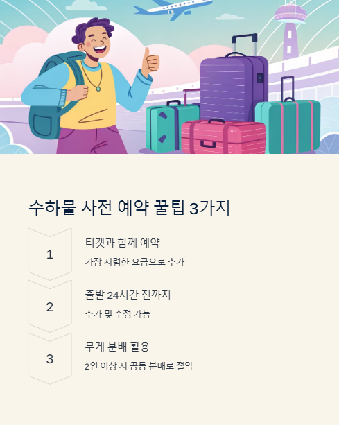 수하물 사전 예약 꿀팁 3가지