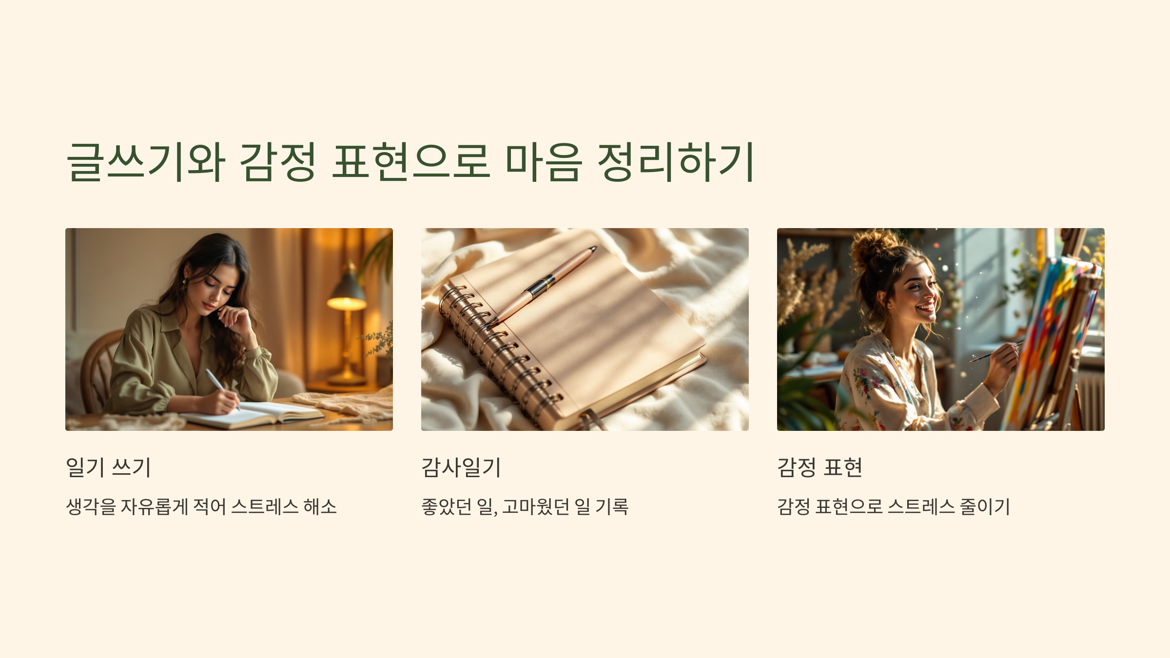 📚 7. 글쓰기와 감정 표현으로 마음 정리하기
