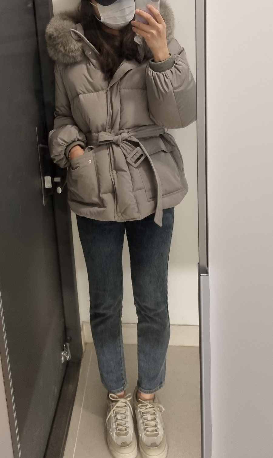 나이스클랍폭스 퍼 구스다운 숏패딩후기 (A214PWDA08) 14