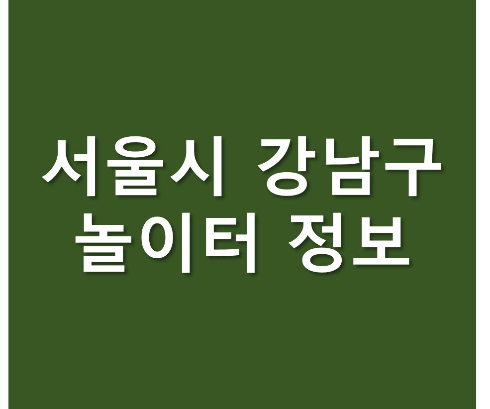 서울시 강남구 놀이터 정보