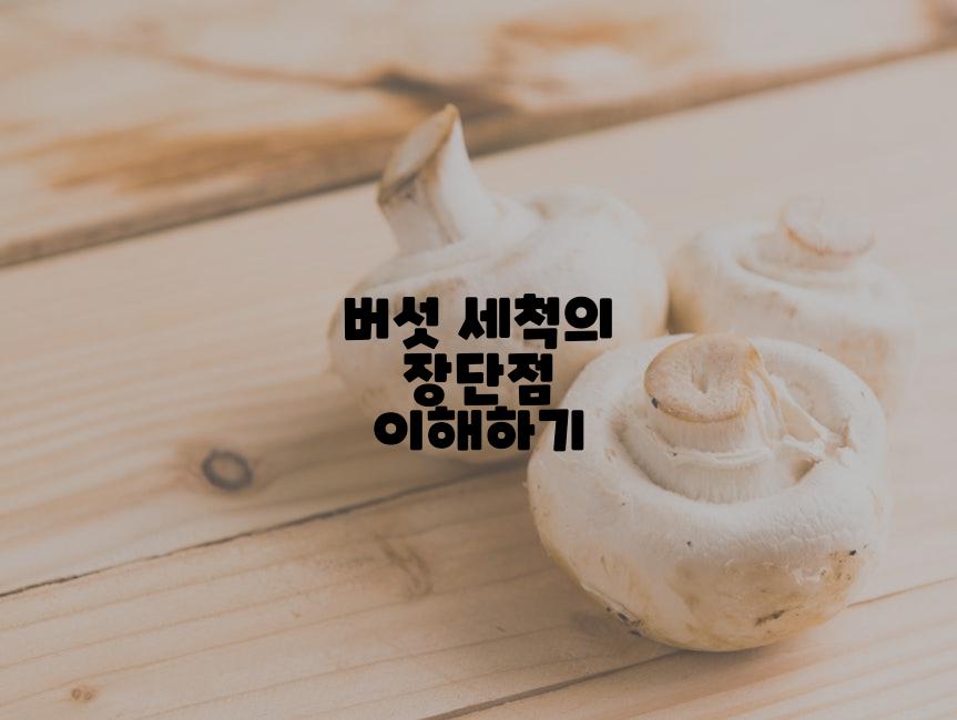 버섯 세척의 장단점 이해하기