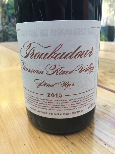 Bob Cabral Wines Troubadour Pinot Noir