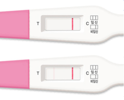  임신테스트기(임테기) 한줄. 시간이 지난 후 두줄