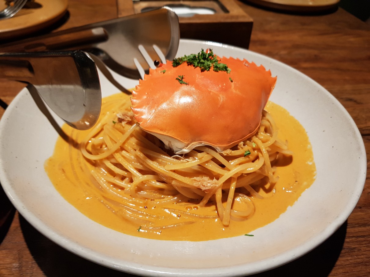 호치민 투티엠 피자 맛집 Pizza 4P&#39;s Thiso Mall점(E-MART) - Crab Tomato Spaghetti