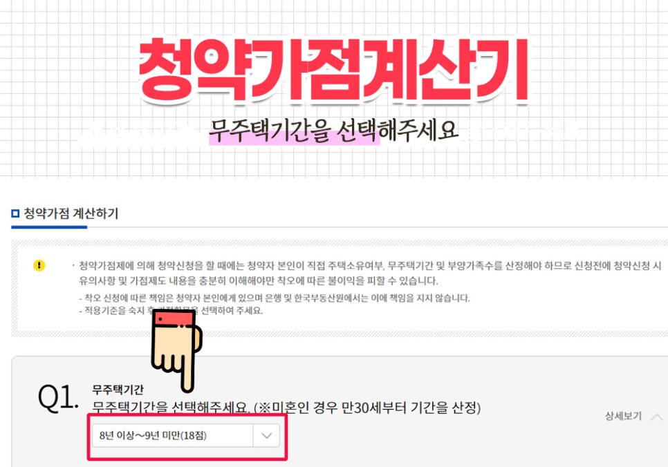무주택 기간과 부양가족이 중요한 이유 청약가점계산기를 활용하는 2