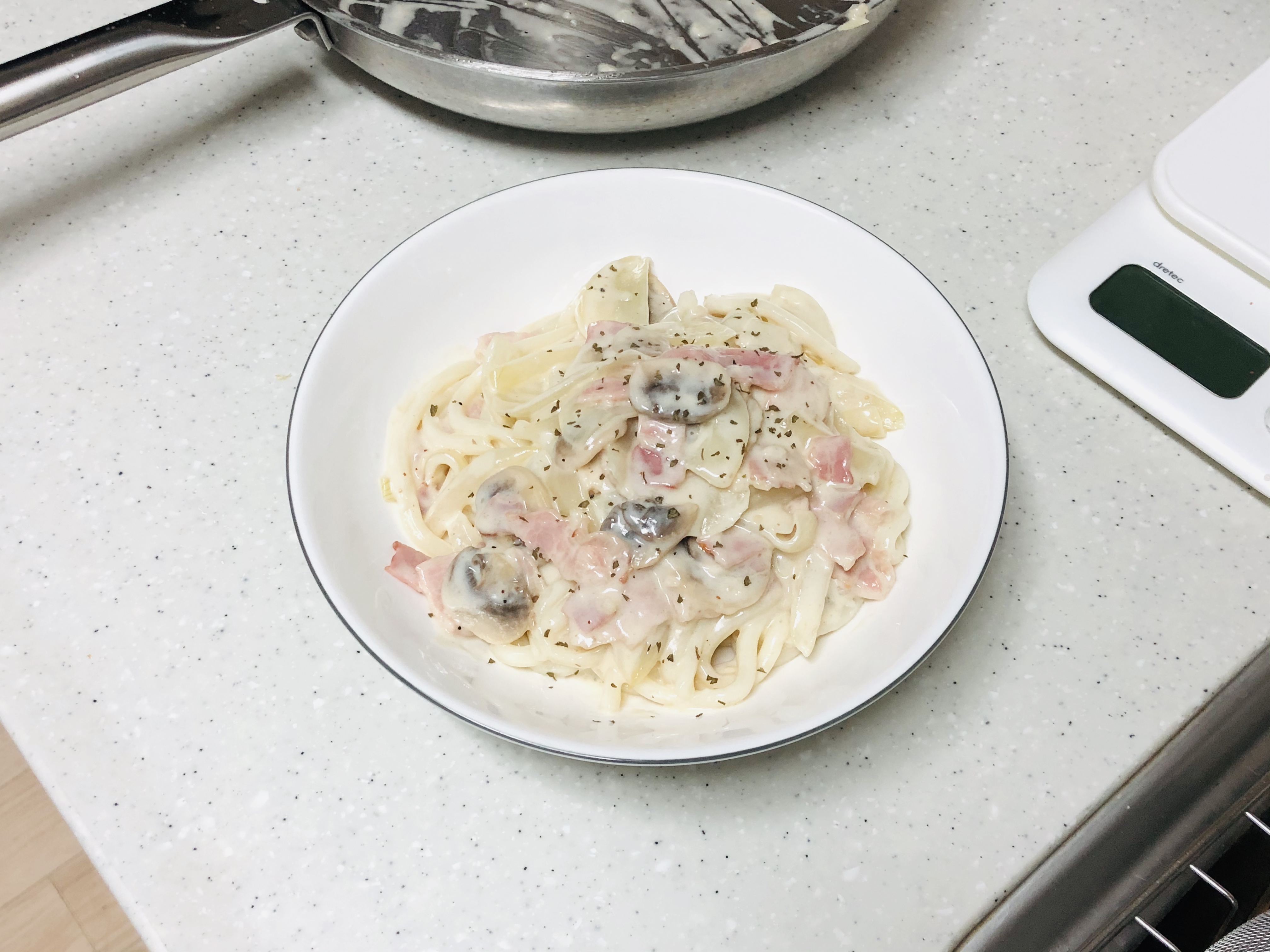  명란없는 크림우동 만들기,  걸죽하지만 가벼운 맛