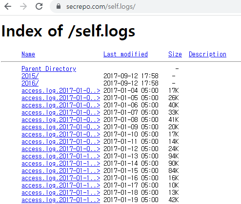  apache log file  다운로드