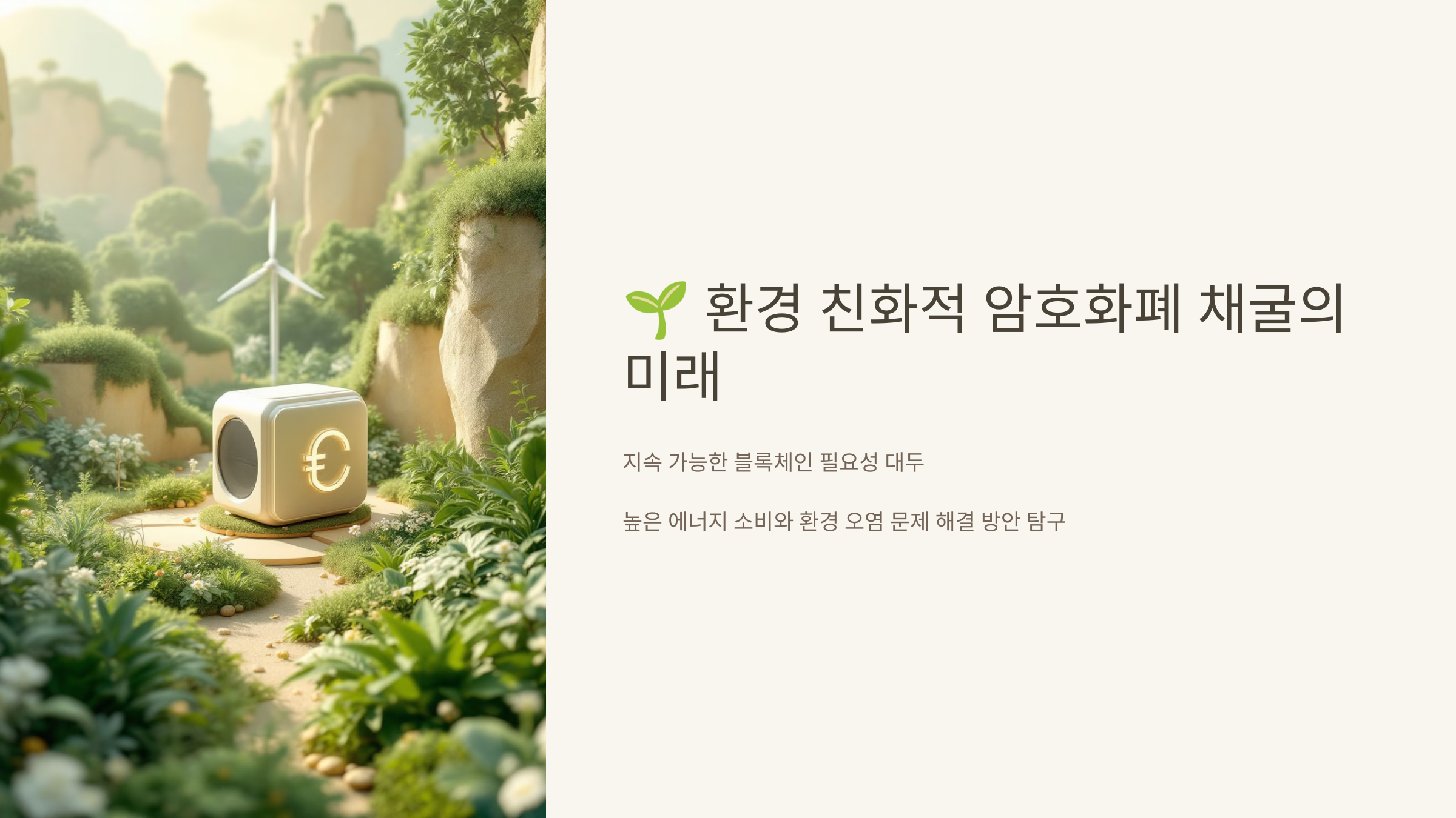 환경 친화적 암호화폐 채굴의 미래