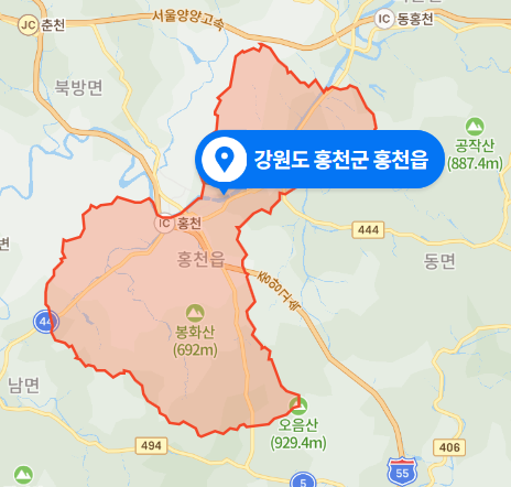  강원도 홍천군 홍천읍 금룡사 인근 야산 산불 (2020년 11월 16일)
