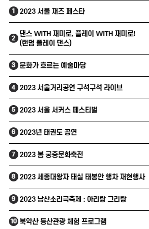 서울페스타 기간