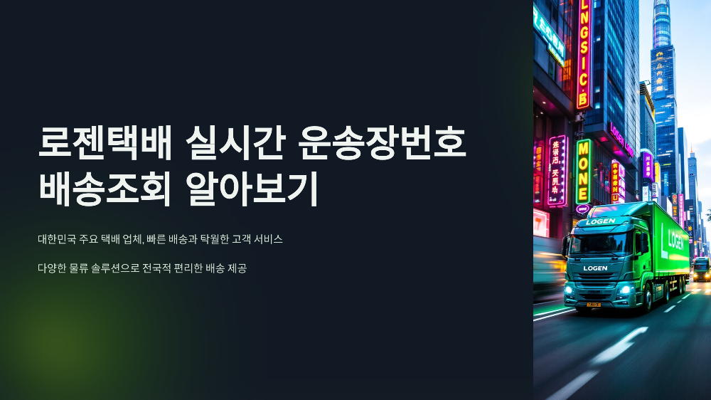 로젠택배 실시간 운송장번호 배송조회 알아보기