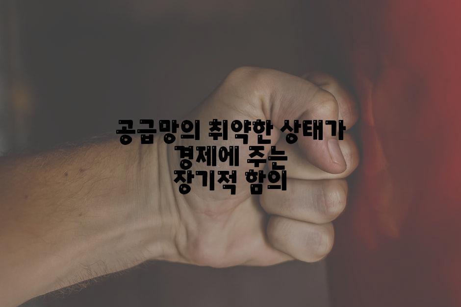 공급망의 취약한 상태가 경제에 주는 장기적 함의
